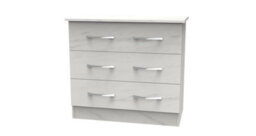 Hampshire 3 Drawer Chest Of Drawers In Marble (Ready Assembled) - thumbnail 3