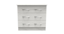 Hampshire 3 Drawer Chest Of Drawers In Marble (Ready Assembled) - thumbnail 1