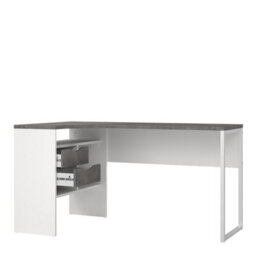 Furniture To Go Function Plus Corner Desk White And Grey 2 Drawers  (W) 145.1 X (H) 76.8 X (D) 81Cm - thumbnail 6