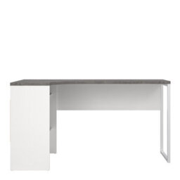 Furniture To Go Function Plus Corner Desk White And Grey 2 Drawers  (W) 145.1 X (H) 76.8 X (D) 81Cm - thumbnail 3