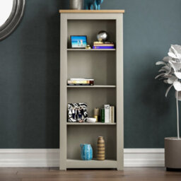 Lassic Vida Designs Arlington Grey 4 Tier Bookcase Freestanding Shelving Unit (H)1400mm (W)600mm (D)240mm - thumbnail 3