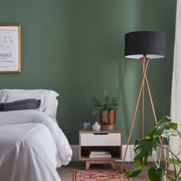 Valuelights Camden Copper Tripod Floor Lamp With Black Drum Shade - thumbnail 5
