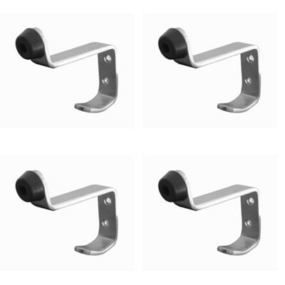 Loops 4 Pack Premium Satin Stainless Steel Hat And Coat Hook With 75mm Projection - Wall Mounted Clothing Hook - image 1