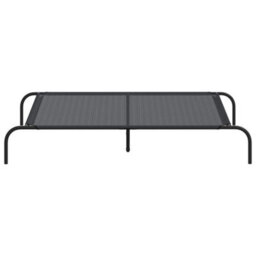 Vidaxl Elevated Dog Bed Black 130X80X20 Cm Textilene And Steel - thumbnail 4