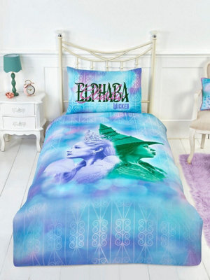 Wicked Glinda And Elphaba Single Duvet Cover And Pillowcase Set - image 1