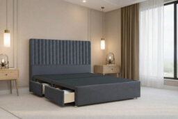 "Nexus Amalfi Plush Divan, Steel, 54"" Headboard, 2 Drawers Same Side, Open Coil Mattress, King" - thumbnail 4