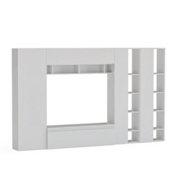 Decorotika Cordoba Moduler Modern Tv Unit Wall Mount High Gloss White - thumbnail 4
