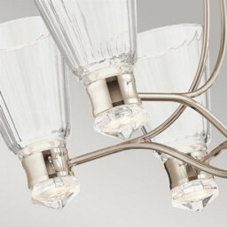 Luminosa Lighting Luminosa Kichler Kayva Integrated Led Multi Arm Pendant Ceiling Light Polished Nickel, 3000K, Ip44 - thumbnail 5
