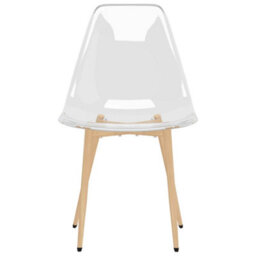 Walplus Set Of 6 Modern Transparent Dining Chairs Made Of Pet - thumbnail 4