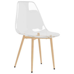 Walplus Set Of 6 Modern Transparent Dining Chairs Made Of Pet - thumbnail 3