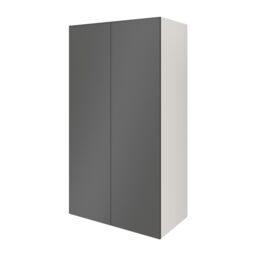 GoodHome Atomia Freestanding Matt Anthracite & White Particle Board Wardrobe (H)1875mm (W)1000mm (D)580mm - thumbnail 2
