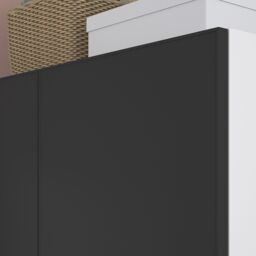GoodHome Atomia Freestanding Matt Anthracite & White Particle Board Wardrobe (H)1875mm (W)1000mm (D)580mm - thumbnail 5