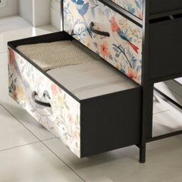 Homcom 4-Drawer Chest Of Drawers, Fabric Dresser, White - thumbnail 9