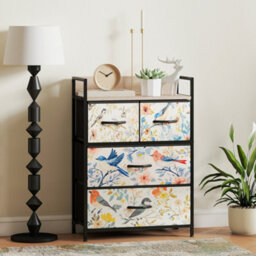 Homcom 4-Drawer Chest Of Drawers, Fabric Dresser, White