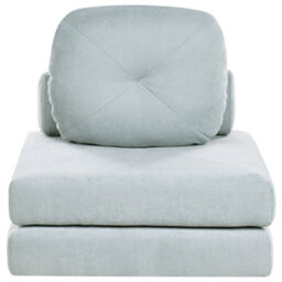 Beliani Single Sofa Bed Olden Chenille Light Blue