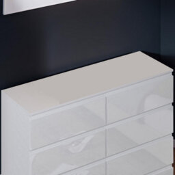 Fwstyle Carlton White Gloss 8 Drawer Chest Of Drawers (H) 99Cm (W) 110Cm (D) 40Cm - thumbnail 2