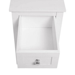Small End Side Table Narrow Slim Wood Bedside Storage Cabinet +Drawer Nightstand - thumbnail 4