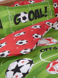 Football Red Double Duvet Cover And Pillowcase Set - thumbnail 2