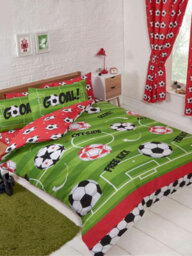 Football Red Double Duvet Cover And Pillowcase Set - thumbnail 3