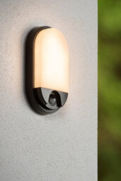 Lucide Hups Ir - Pir Wall Light Outdoor - Led - 1X10W 3000K - Ip54 - Black - thumbnail 2