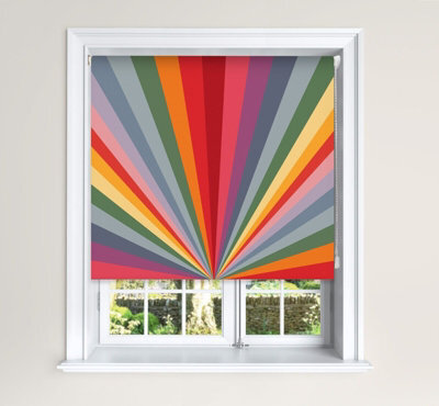 Lister Cartwright Rainbow Sun Burst Roller Blind Blackout Easy Fit Child Safety Included(180 Cm Width X 140 Cm Drop) - image 1
