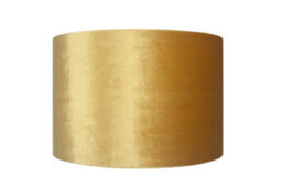 Pacific Lifestyle 45Cm Yellow Mustard Velvet Cylinder Floor Table Lampshade - thumbnail 4