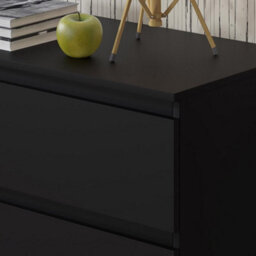 Fwstyle Carlton Black 6 Drawer Chest (H) 77Cm (W) 110Cm (D) 40Cm - thumbnail 4