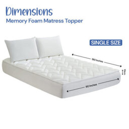 Belofay Fitted King Mattress Topper With Dual Filling Of Memory Foam Topper, 100% Cotton Top & 4000Gsm Polyester - thumbnail 7