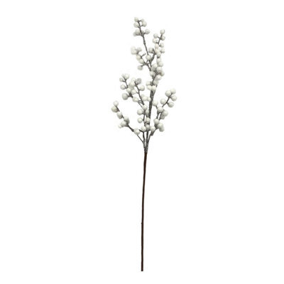 Frosted White Berry Stem Christmas Decoration