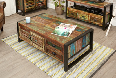 Baumhaus Urban Chic 4 Door 4 Drawers Large Coffee Table - image 1