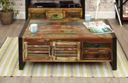 Baumhaus Urban Chic 4 Door 4 Drawers Large Coffee Table - thumbnail 2