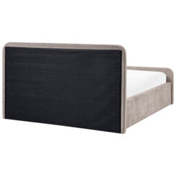 Beliani Ottoman Bed Fabric Viviers 160 X 200 Cm (Eu King Size) Taupe - thumbnail 7