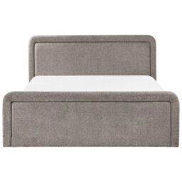 Beliani Ottoman Bed Fabric Viviers 160 X 200 Cm (Eu King Size) Taupe - thumbnail 6