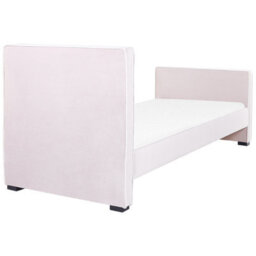 Beliani Kids Bed Velvet Teenie 90 X 200 Cm (Eu Single) Pastel Pink - thumbnail 5