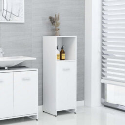Berkfield Bathroom Cabinet White 30X30X95 Cm Engineered Wood - thumbnail 1