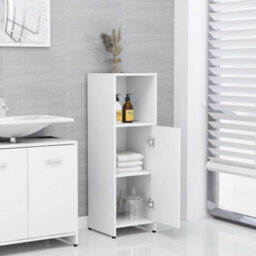 Berkfield Bathroom Cabinet White 30X30X95 Cm Engineered Wood - thumbnail 3
