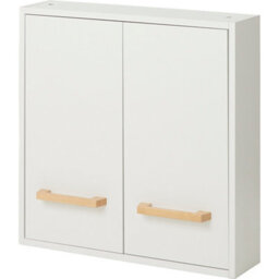 GoodHome Ladoga White Double Bathroom Wall Cabinet (H)60Cm (W)60Cm - thumbnail 1