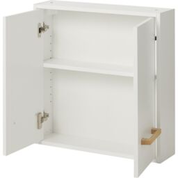 GoodHome Ladoga White Double Bathroom Wall Cabinet (H)60Cm (W)60Cm - thumbnail 3