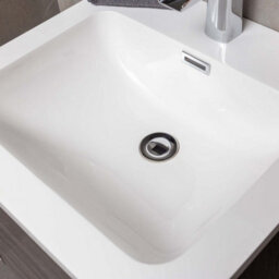 Plum&clay Borneo Dark Wood Wall Hung Vanity Unit & Basin Set (W)500mm (H)470mm - thumbnail 4