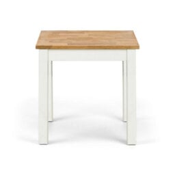 Julian Bowen Coxmoor Square Ivory And Oak Wooden Side Table, Two Tone, Height: 48 X Width: 50 X Depth: 50Cm - thumbnail 3