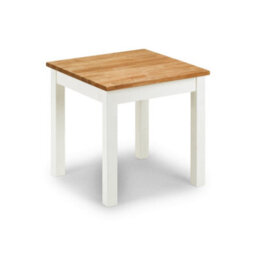 Julian Bowen Coxmoor Square Ivory And Oak Wooden Side Table, Two Tone, Height: 48 X Width: 50 X Depth: 50Cm - thumbnail 2