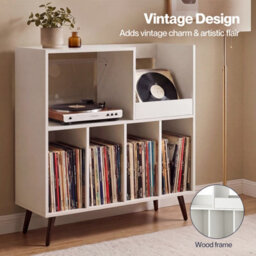 Levede Record Player Stand 300+ Album Storage Turntable Cabinet - thumbnail 5
