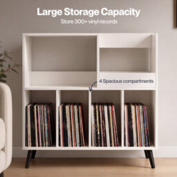 Levede Record Player Stand 300+ Album Storage Turntable Cabinet - thumbnail 6