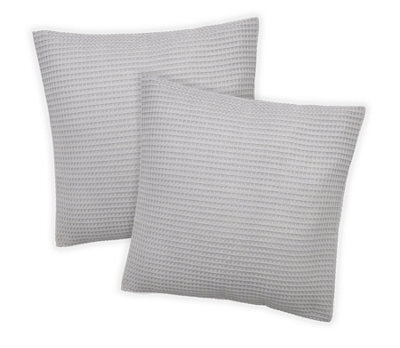 Allure Bath Fashions Hotel Waffle Cushion Covers Two Pack - Dove Grey, 50 X 50Cm - image 1