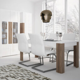 Furniture To Go Toronto 160 Cm Dining Table In White And Oak - thumbnail 4