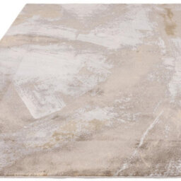 Furniturebox Uk Zephyr Beige Metallic Lustre Rug 120X170 - thumbnail 4