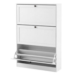 Levede Tall Shoe Cabinet Flip Shoe Storage Unit Slim Hallway Organiser - thumbnail 2