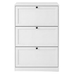 Levede Tall Shoe Cabinet Flip Shoe Storage Unit Slim Hallway Organiser - thumbnail 3