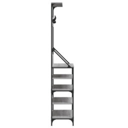 Walplus Clothes Rack With Shoe Storage Grey Sonoma 90X34X184 Cm - thumbnail 5