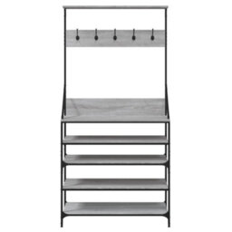 Walplus Clothes Rack With Shoe Storage Grey Sonoma 90X34X184 Cm - thumbnail 4